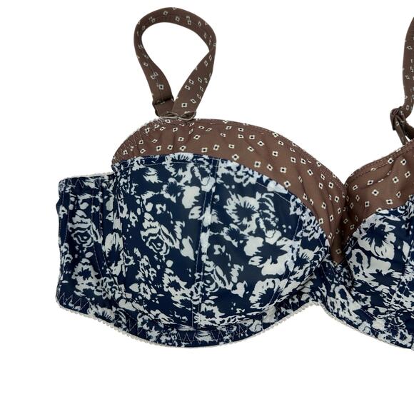 Freya Ginny Underwired Padded Half Cup Bra Womens Sz 38DD Style 1263 Eclipse - Picture 3 of 5